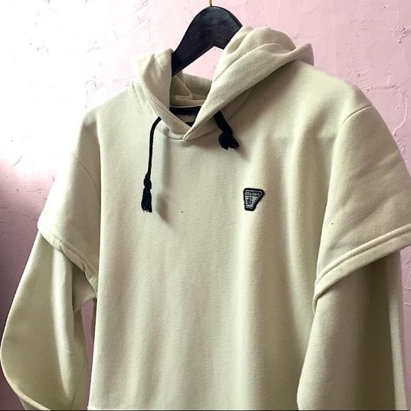 Bross & Jeans Oversized Cream Hoodie Argentina Import Item Front Pouch Hood - Picture 2 of 11